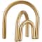 8" Gold Metal Geometric Overlapping Arch Sculpture